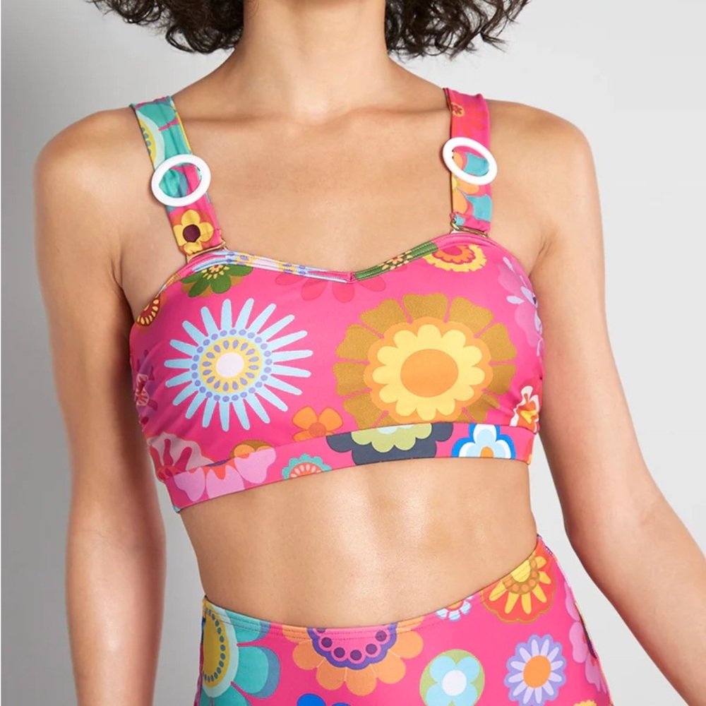 MOD CLOTH AMALFI RETRO FLORAL BIKINI TOP